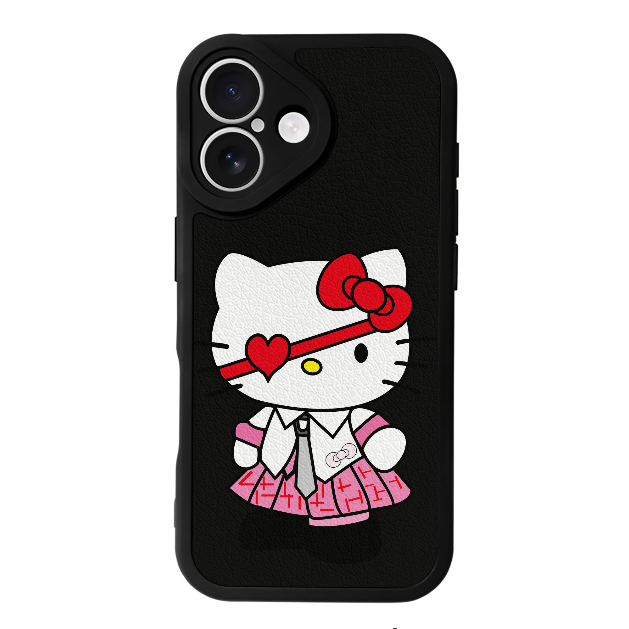 （画像用） Hello Kitty ハローキティ 【iPhone 16シリーズ対応】シリコンスマホケース（レザー調） 材質：シリコン